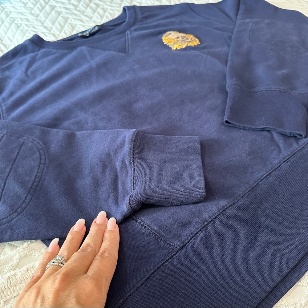 Ralph Lauren Navy Sweatshirt with Gold Emblem - Picture 8 of 15